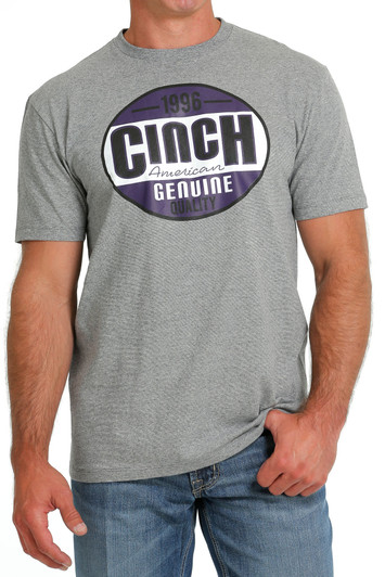 CINCH- MEN'S SHORT SLEEVE TEE IN GRAY