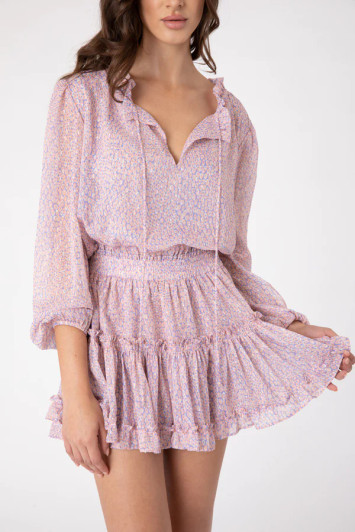 SINCERELY OURS- WOMEN'S FREYA DRESS IN PINK MODERN ANIMAL PRINT