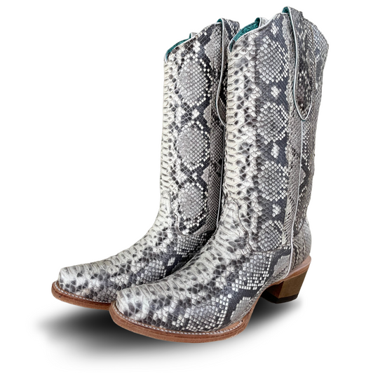 CORRAL - WOMEN'S NATURAL PYTHON GLITTER BOOTS