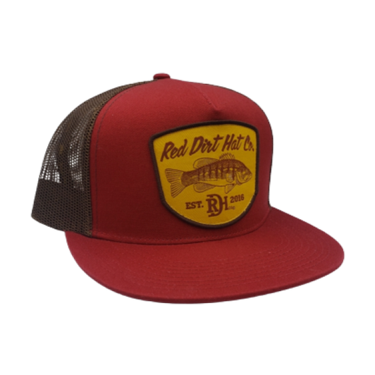 RED DIRT HAT CO- GAME WARDEN RED AND BROWN CAP