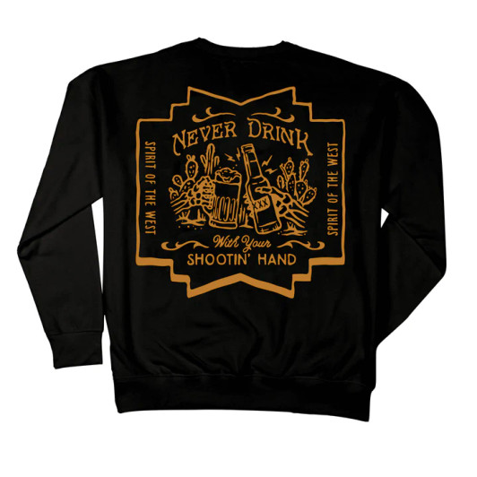 SENDERO PROVISIONS CO.- MEN'S SHOOTIN' HAND SWEATSHIRT IN BLACK
