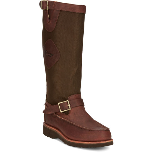 CHIPPEWA - MEN'S CUTTER 17" BACK ZIP SNAKE BOOTS IN GOAKY (BROWN)