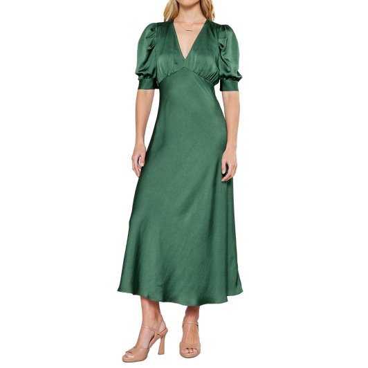 CURRENT AIR - DIANA MAXI DRESS IN FOREST GREEN