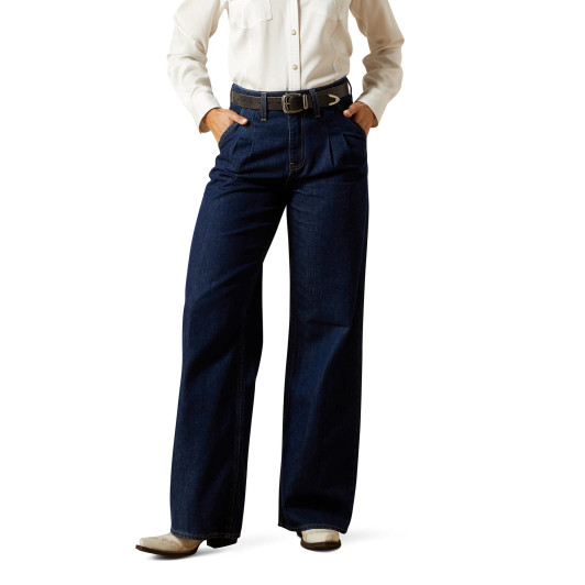 ARIAT - WOMEN'S ULTRA HIGH RISE PLEATED TROUSER JEANS