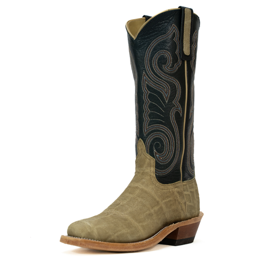 ANDERSEON BEAN - WOMEN'S OYSTER ELEPHANT BARBIZON BLUE KIDSKIN SWEET BOOTS