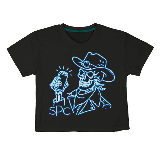 SENDERO PROVISIONS - WOMEN'S BROADWAY BONES BOXY TEE IN BLACK