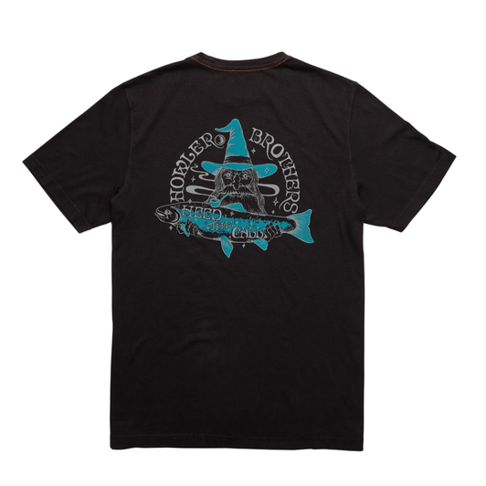 HOWLER BROTHERS - MEN'S RIVER WIZARD COTTON T-SHIRT IN BLACK