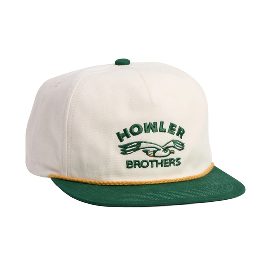 HOWLER BROTHERS - SEAGULL SNAPBACK HAT IN WHITE AND GREEN