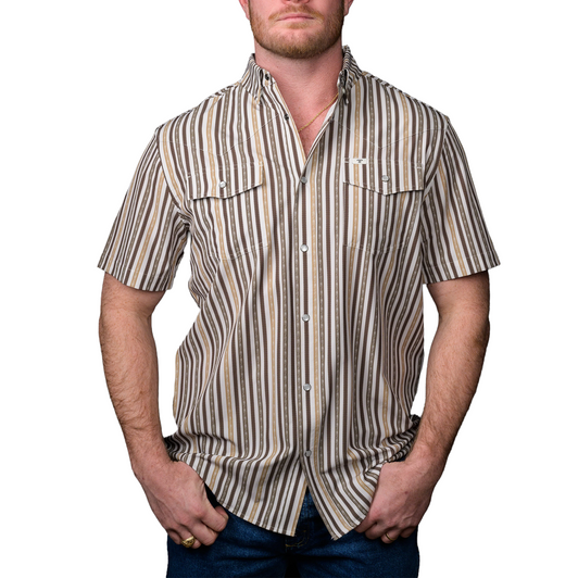 FERRELL - MEN'S THE WYATT SHORT SLEEVE SNAP SHIRT IN GREEN
