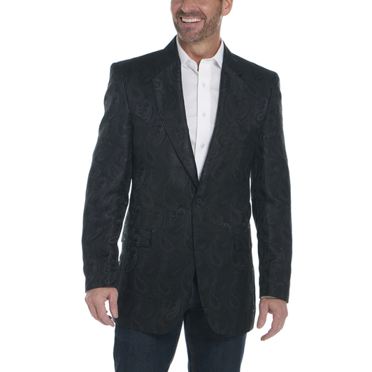 CIRCLE S - MEN'S PLANO SPORT COAT IN BLACK PAISLEY