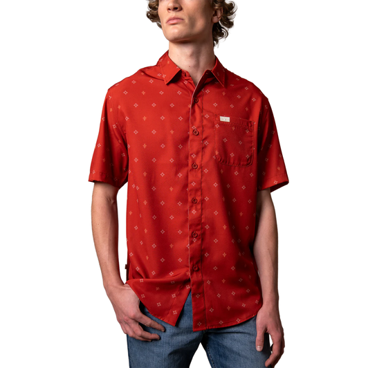 KIMES RANCH - MEN'S DUNN SHORT SLEEVE SHIRT IN RED