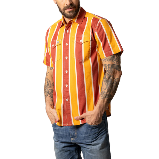 KIMES RANCH - MEN'S STOPPY SHORT SLEEVE SHIRT IN BRICK RED
