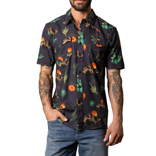 KIMES RANCH - MEN'S BERRY SHORT SLEEVE SHIRT IN BLACK