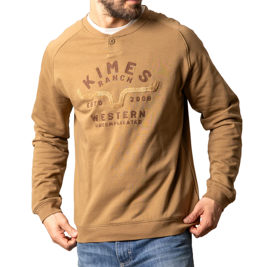 KIMES RANCH - MEN'S REEVES PULLOVER IN WW BROWN