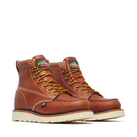 THOROGOOD - MEN'S AMERICAN HERITAGE 6″ TOBACCO MOC TOE MAXWEAR WEDGE BOOTS