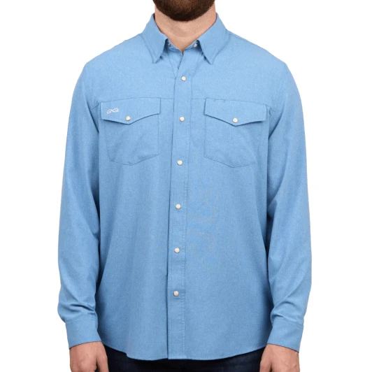 GAMEGUARD - MEN'S OFF-ROAD BLUE STOCKYARD LONG SLEEVE SHIRT