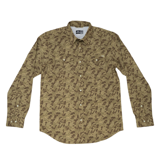Y-BELL RANCH SUPPLY - Y-BELL LOGO CAMO VENTED LONG SLEEVE SHIRT