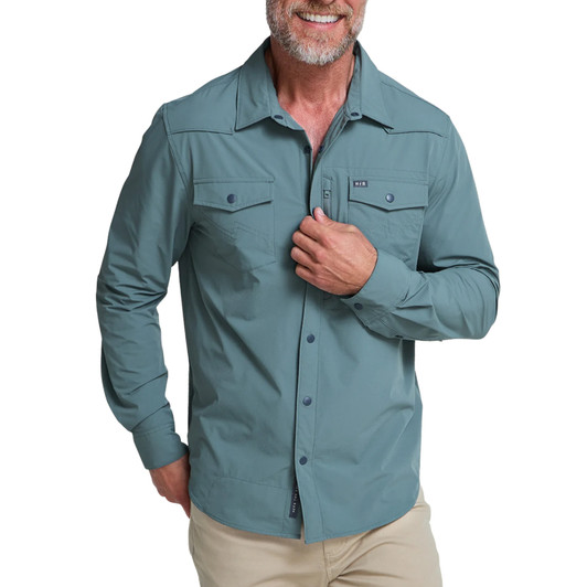 HOWLER BROTHERS - MEN'S EMERGER TECH LONGSLEEVE IN STORMY SEA