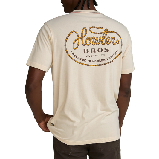 HOWLER BROTHERS - MEN'S HOWLER LASSO T-SHIRT IN NATURAL
