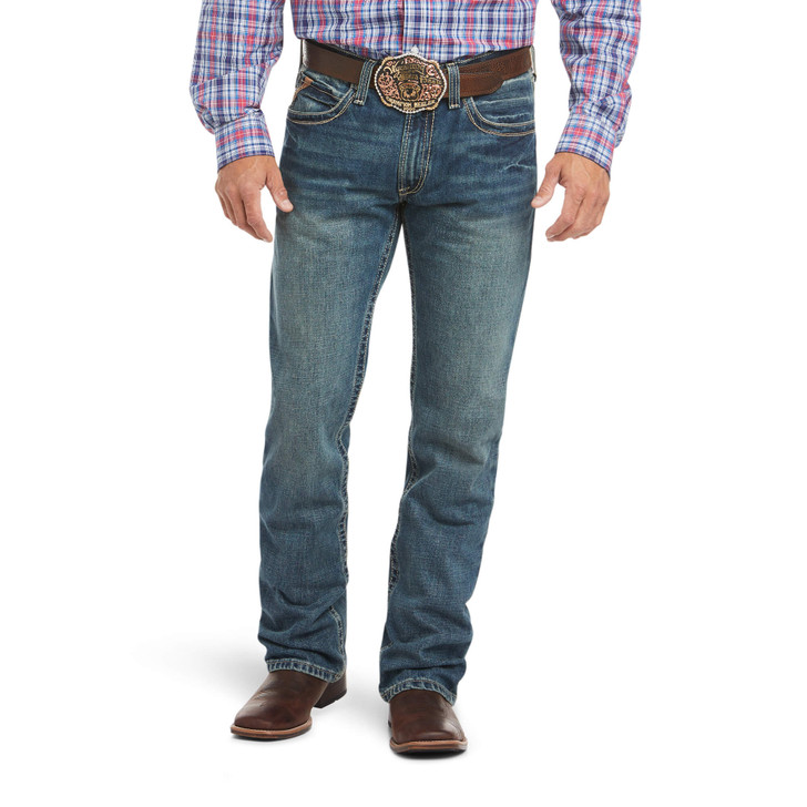 ARIAT- MEN'S M4 BOUNDARY BOOT CUT JEANS IN GULCH