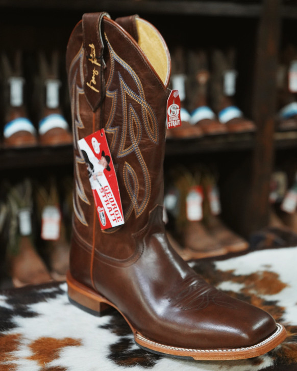 GEORGE STRAIGHT BOOTS IN HONKYTONKVILLE BROWN BY JUSTIN