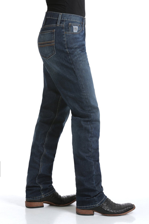 CINCH- MEN'S SLIM FIT SILVER LABEL JEANS IN DARK STONEWASH