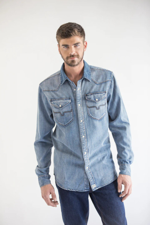 KIMES GRIMES DENIM - DARK INDIGO SHIRT