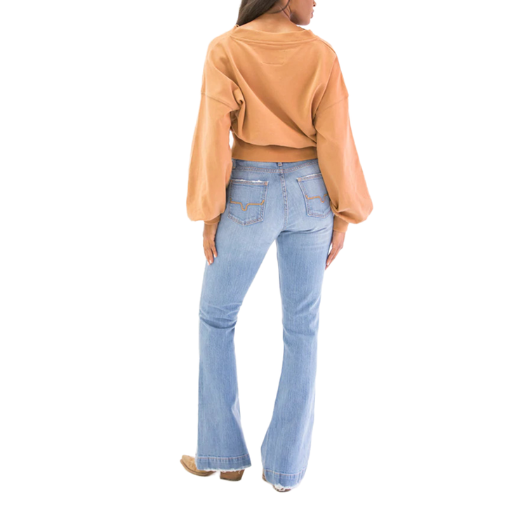 KIMES RANCH - WOMEN'S JENNIFER FLARE SUGAR FADE DENIM JEANS