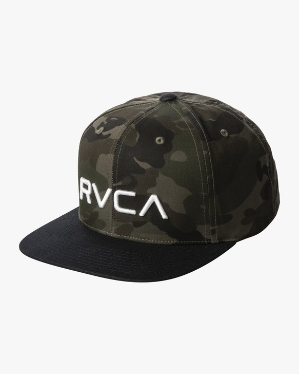 RVCA TWILL II SNAPBACK HAT IN CAMO