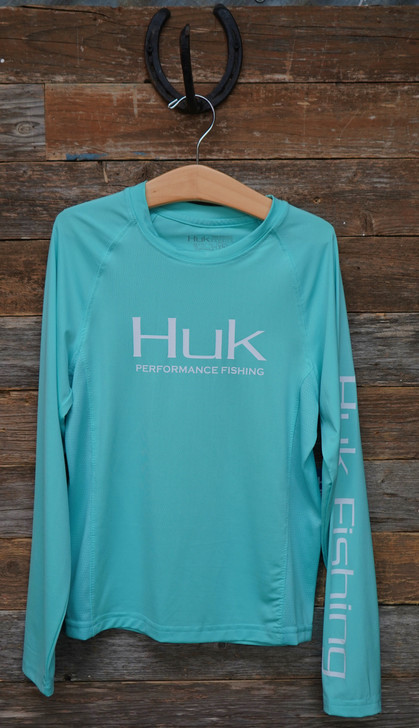HUK YOUTH FISHING SHIRT IN BLUE RADIANCE
