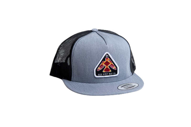RED DIRT- FREEDOM CAP IN HEATHER GREY AND BLACK