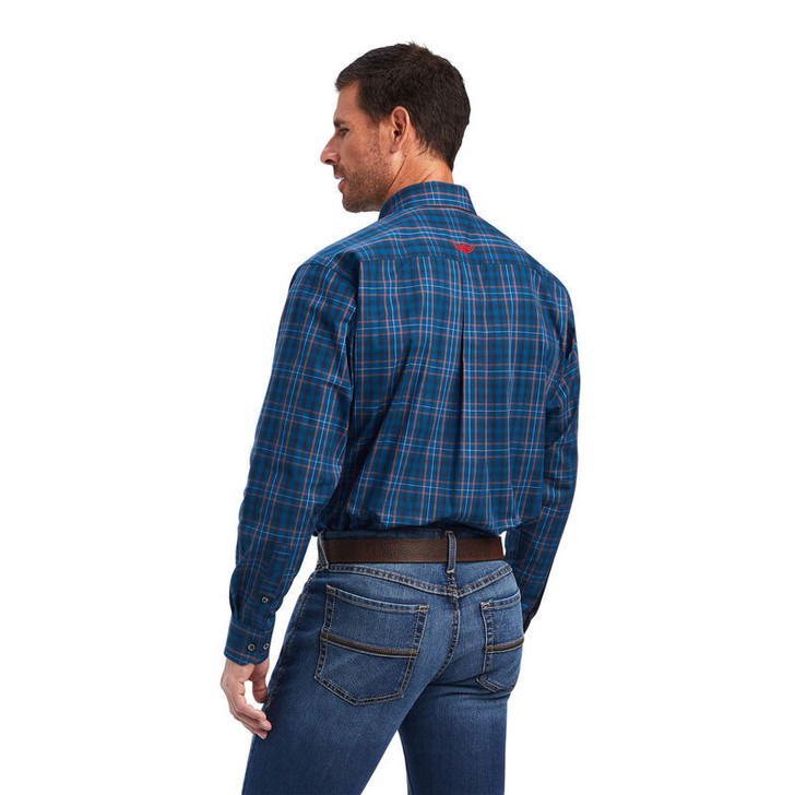ARIAT- MEN'S RELENTLESS UNDAUNTED STRETCH CLASSIC FIT SHIRT IN POSEIDON