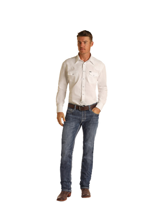 MEN’S SLIM FIT STRETCH STRAIGHT BOOTCUT JEANS
