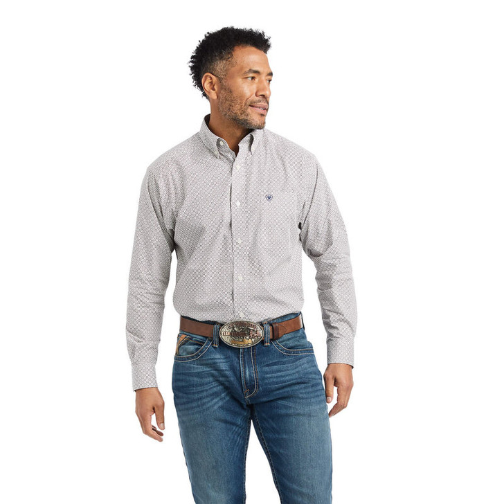 GILEAN CLASSIC STRETCH SHIRT IN WHITE PRINT BY ARIAT