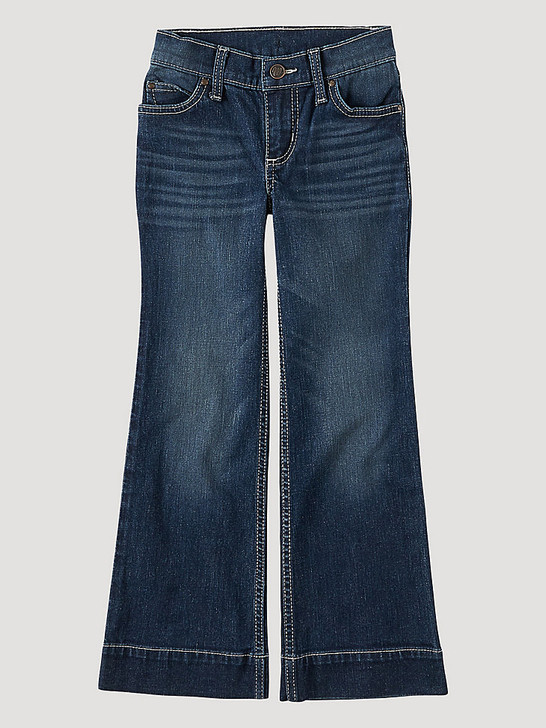 GIRLS WIDE LEG TROUSER JEAN IN JENNA INDIGO BY WRANGLER