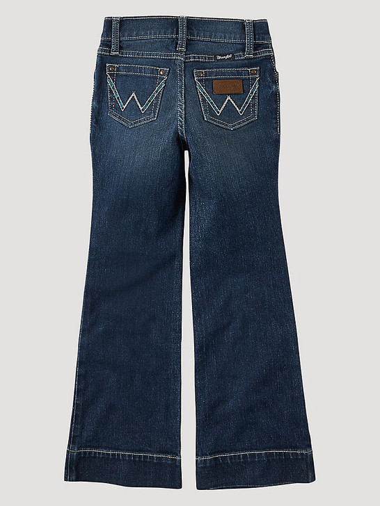 WRANGLER- GIRL'S WIDE LEG TROUSER JEANS IN JENNA INDIGO