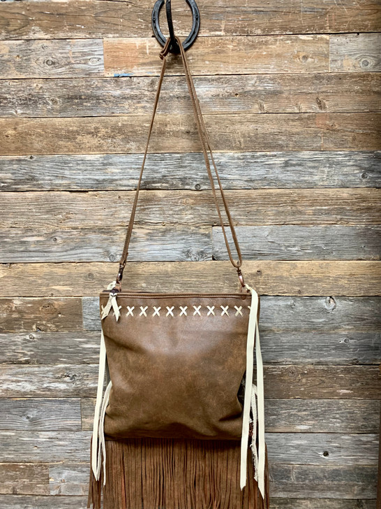 DOUBLE J BROWN BOMBER ENVELOPE SATCHEL