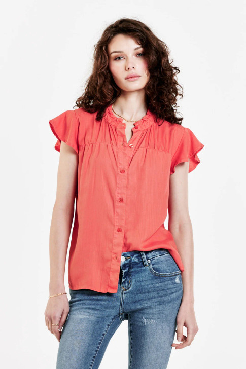 DEAR JOHN- WOMEN'S STEPHANY SHIRT IN APRICOT