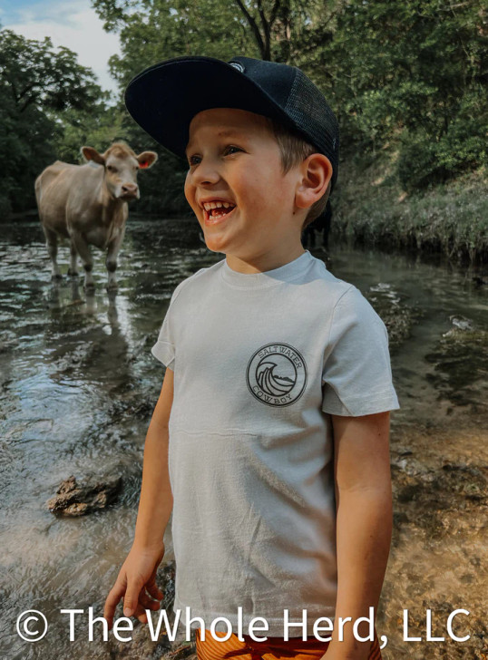 THE WHOLE HERD- KID'S WAVE CRASHER SALTWATER COWBOY TEE