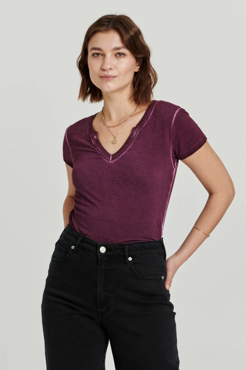 ANOTHER LOVE- AIDEN SIDE RUNCHING TOP PRUNE