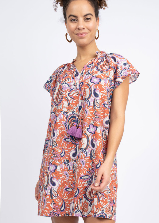 UNCLE FRANK- FLOUNCE PAISLEY DRESS