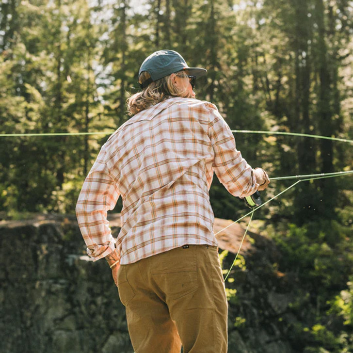 HOWLER BROTHERS- H BAR B TECH LONGSLEEVE IN LEON PLAID