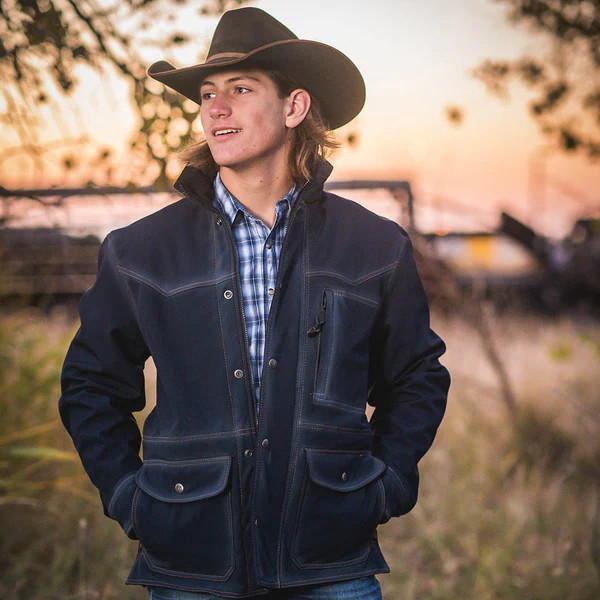 STS- MEN'S BRAZOS JACKET IN NAVY - Y-Bell Ranch Supply