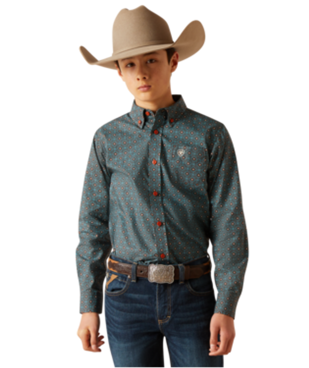 ARIAT- YOUTH BRODERICK CLASSIC FIT SHIRT