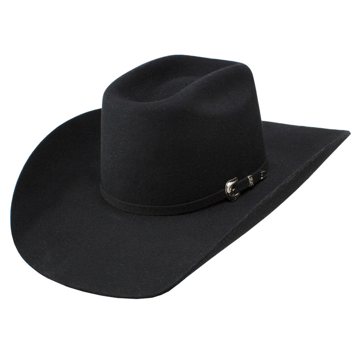 RESISTOL- YOUTH PENNINGTON FELT HAT IN BLACK