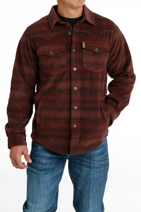 CINCH- MEN'S SHIRT JACKET IN RED