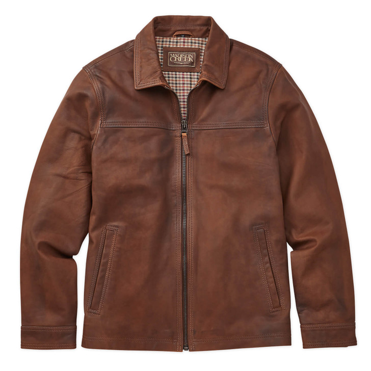 MADISON CREEK- HICKORY LEATHER JACKET IN PECAN