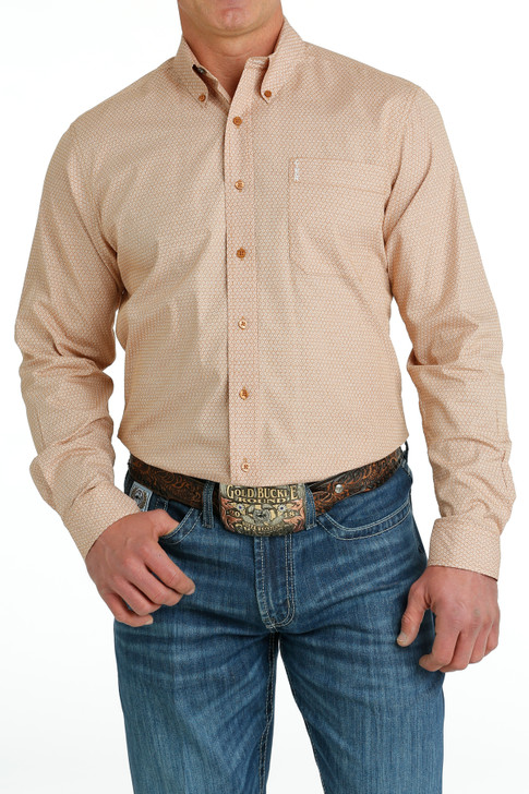 CINCH- MEN'S MODERN FIT BUTTON-DOWN WESTERN SHIRT IN GOLD