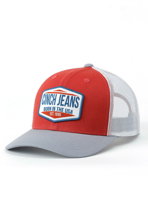 CINCH- MEN'S BORN IN THE USA CAP IN RED