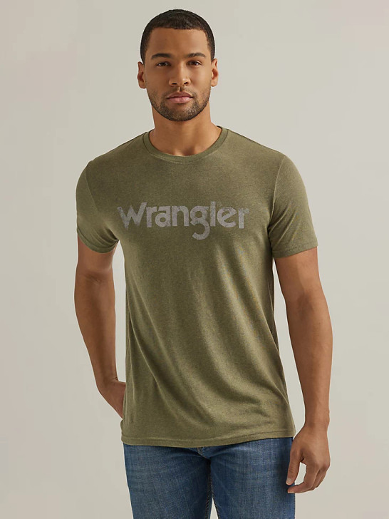 WRANGLER- MEN'S KABEL LOGO T-SHIRT IN SAGE